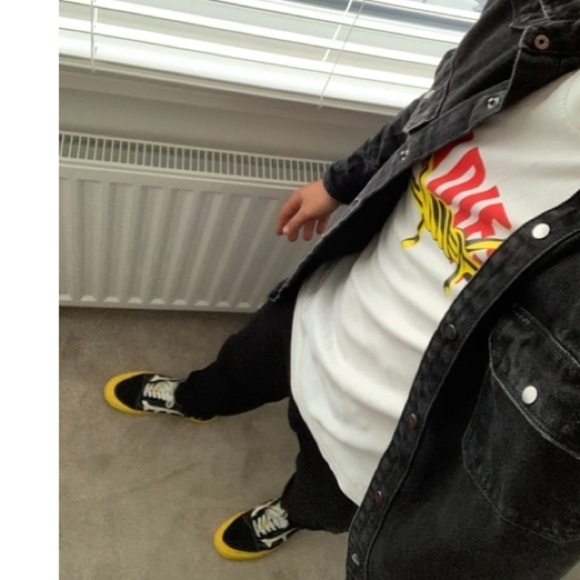 VANS NWT Drip Black Yellow White Men’s 10.5 Streetwear Custom Sneakers Skater - Picture 16 of 16